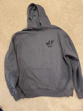 White Fox Boutique Charcoal Gray Logo Hoodie